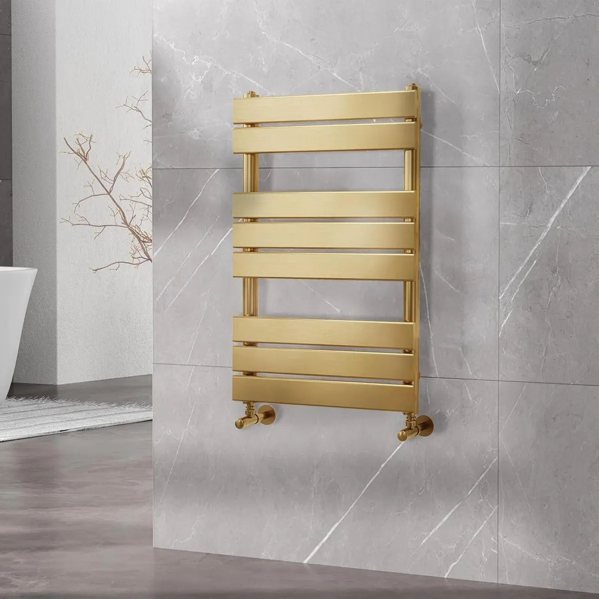 Towel Rail 800x500MM Brushed Bathroom Radiator - Image 2