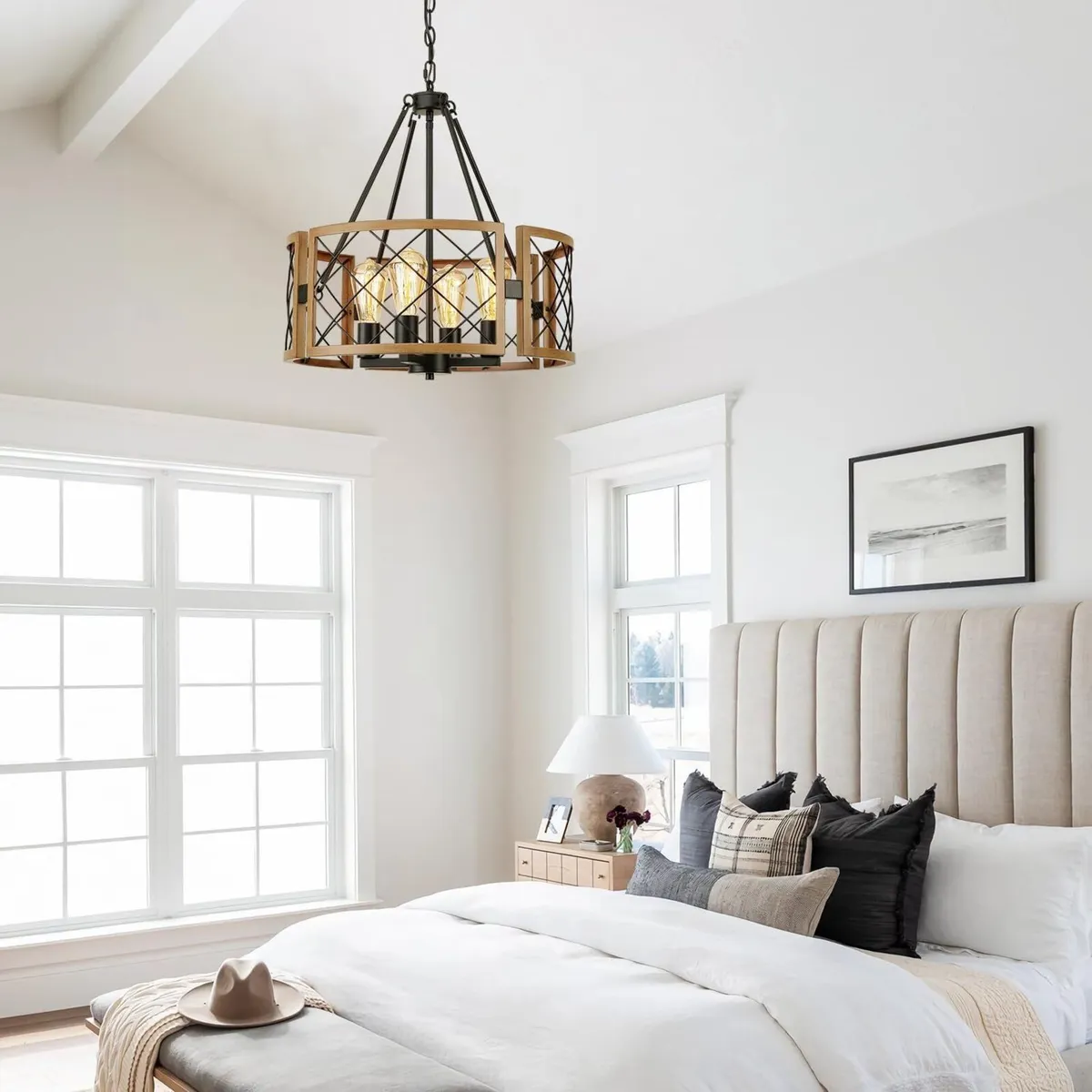 D19'' Farmhouse Chandelier for Dining Room - Image 4