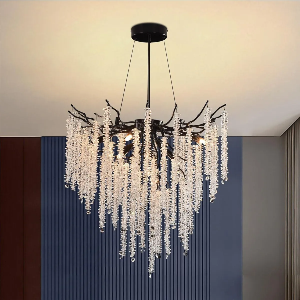 Modern Tree Branch Crystal Chandelier 23.6" - Image 1