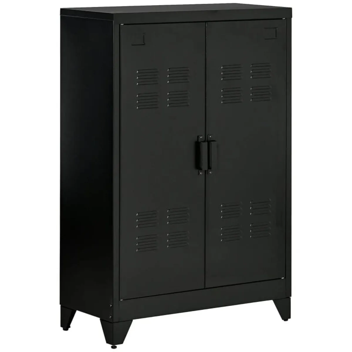 Sideboard Filing Cabinet with Louvered Doors Wardr - Image 1