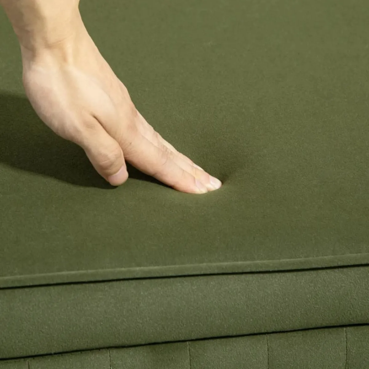 Storage bench with lift-up lid and storage, fabric - Image 3
