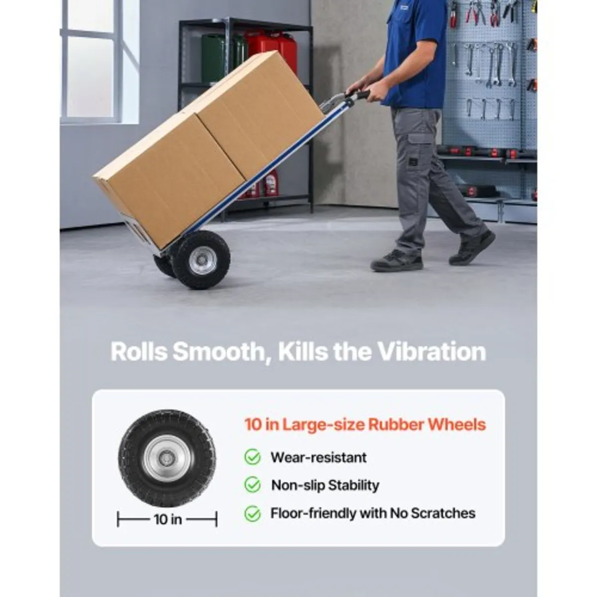 Hand Truck, 226.9 kg Load Capacity, Heavy-Duty Han - Image 3