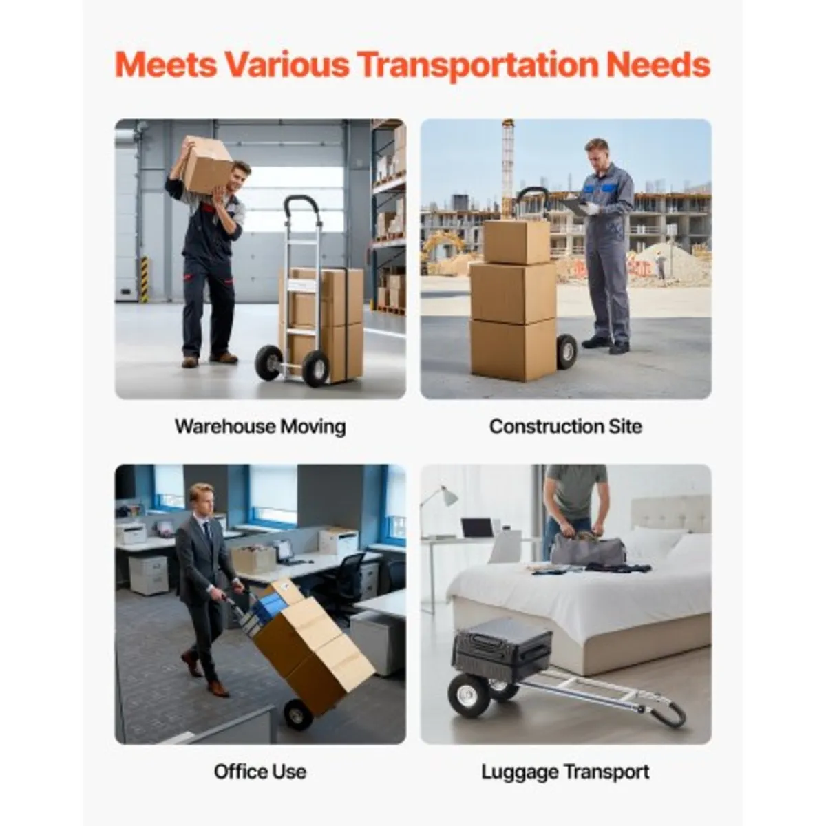 Hand Truck, 226.9 kg Load Capacity, Heavy-Duty Han - Image 4
