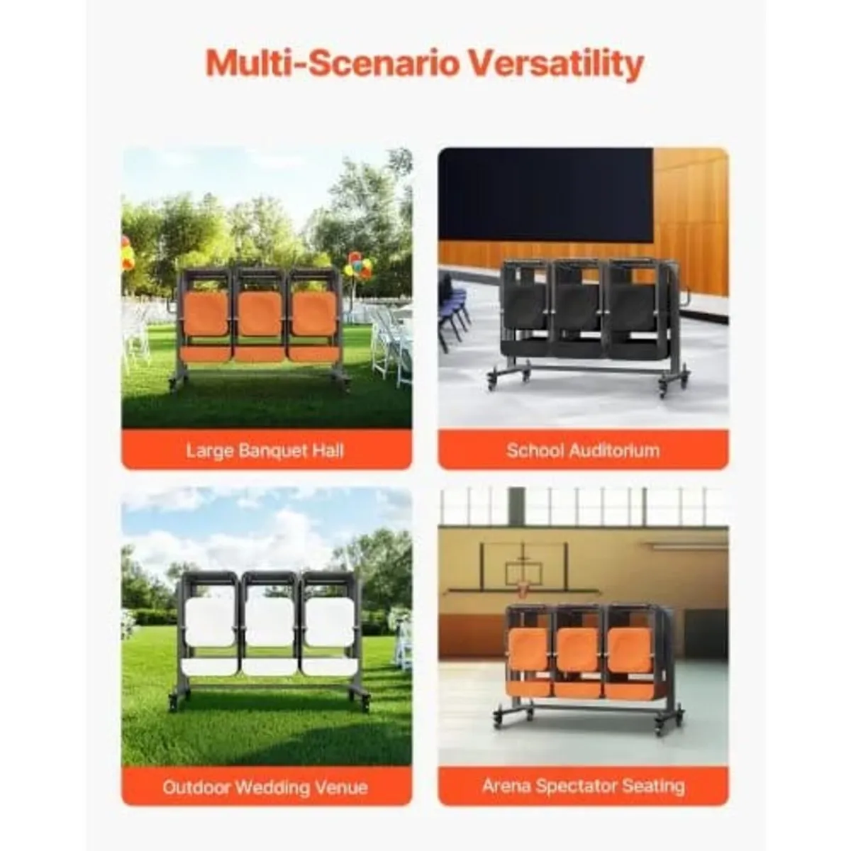 Folding Chair Rack, 400 LBS Capacity, Heavy-duty C - Image 4