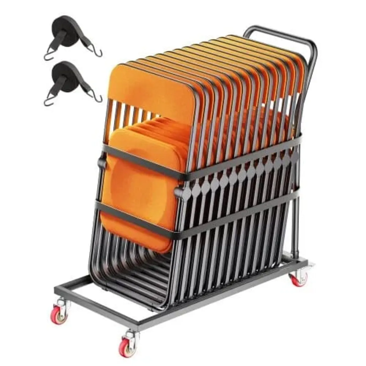 Folding Chair Rack, 300 LBS Capacity, L-shape Vert - Image 1