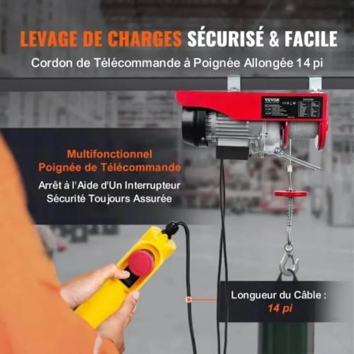 Electric Hoist, 249.5 kg Lifting Capacity, 510W 22 - Image 4