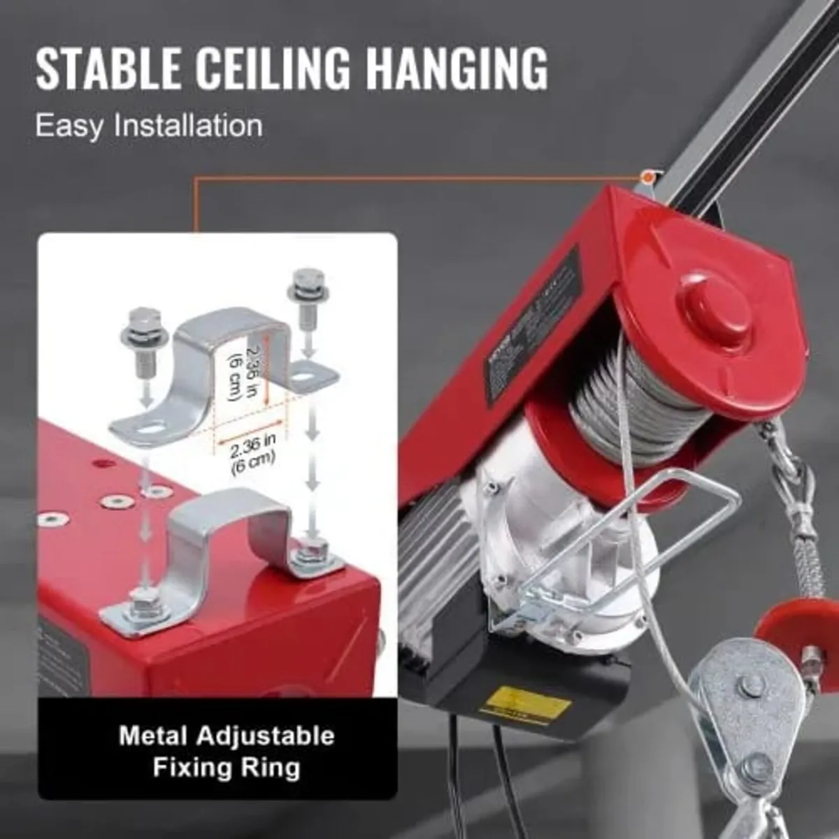 Electric Hoist Crane Winch 1197.5 kg with 426.7 cm - Image 4