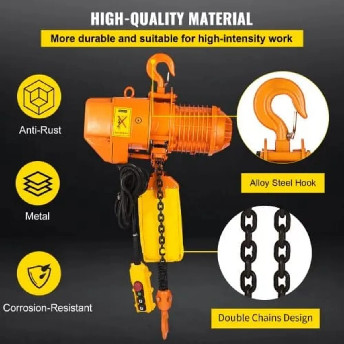 Electric Chain Hoist, 2200 lbs Load Capacity, 13 f - Image 2