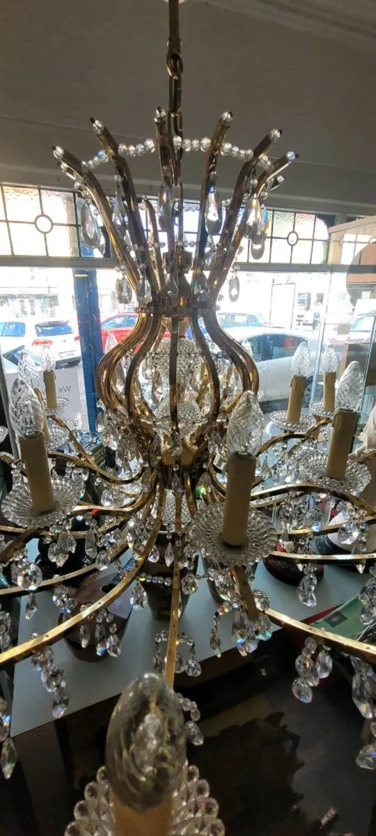 Large French crystal chandalier - Image 4