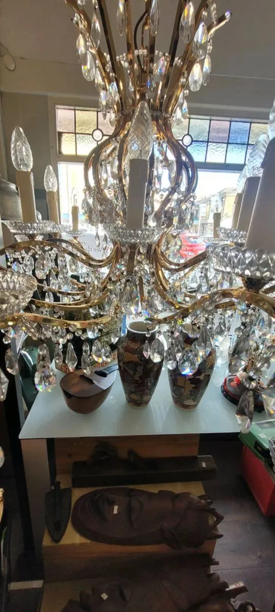 Large French crystal chandalier - Image 2