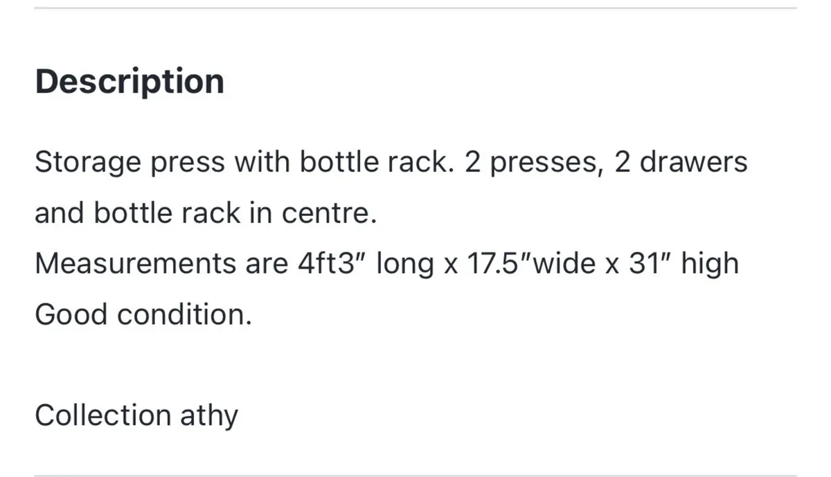 Storage press with bottle rack - Image 4