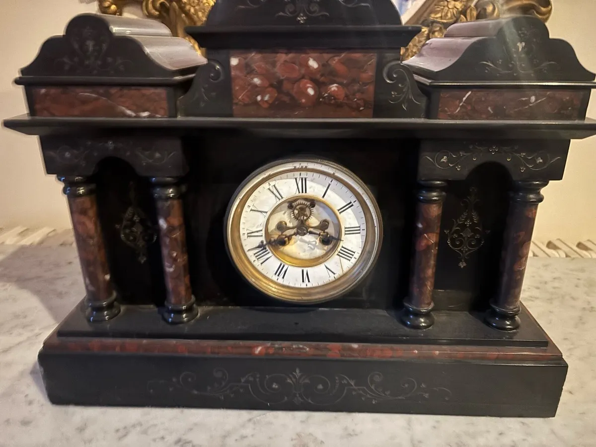 Antique Marble Clock - Image 2