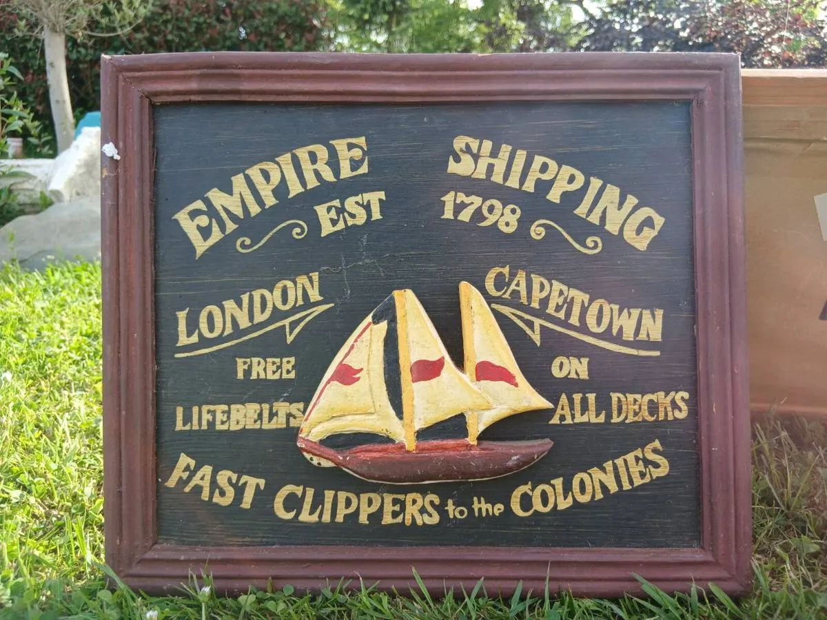 Vintage Handpainted Wooden Plaques - Image 4
