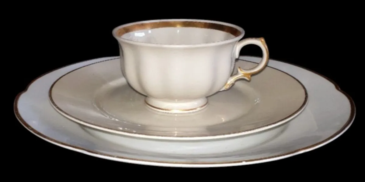 Vintage Fürstenberg Germany Porcelain Tea Trio - Image 1