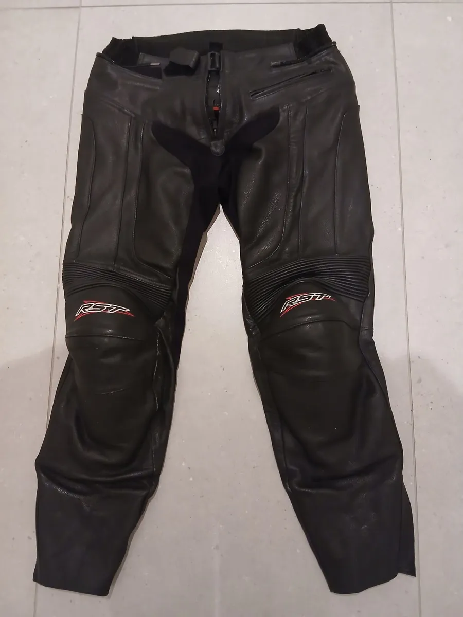 Men's Leather RST Motorcycle Trousers - Image 2
