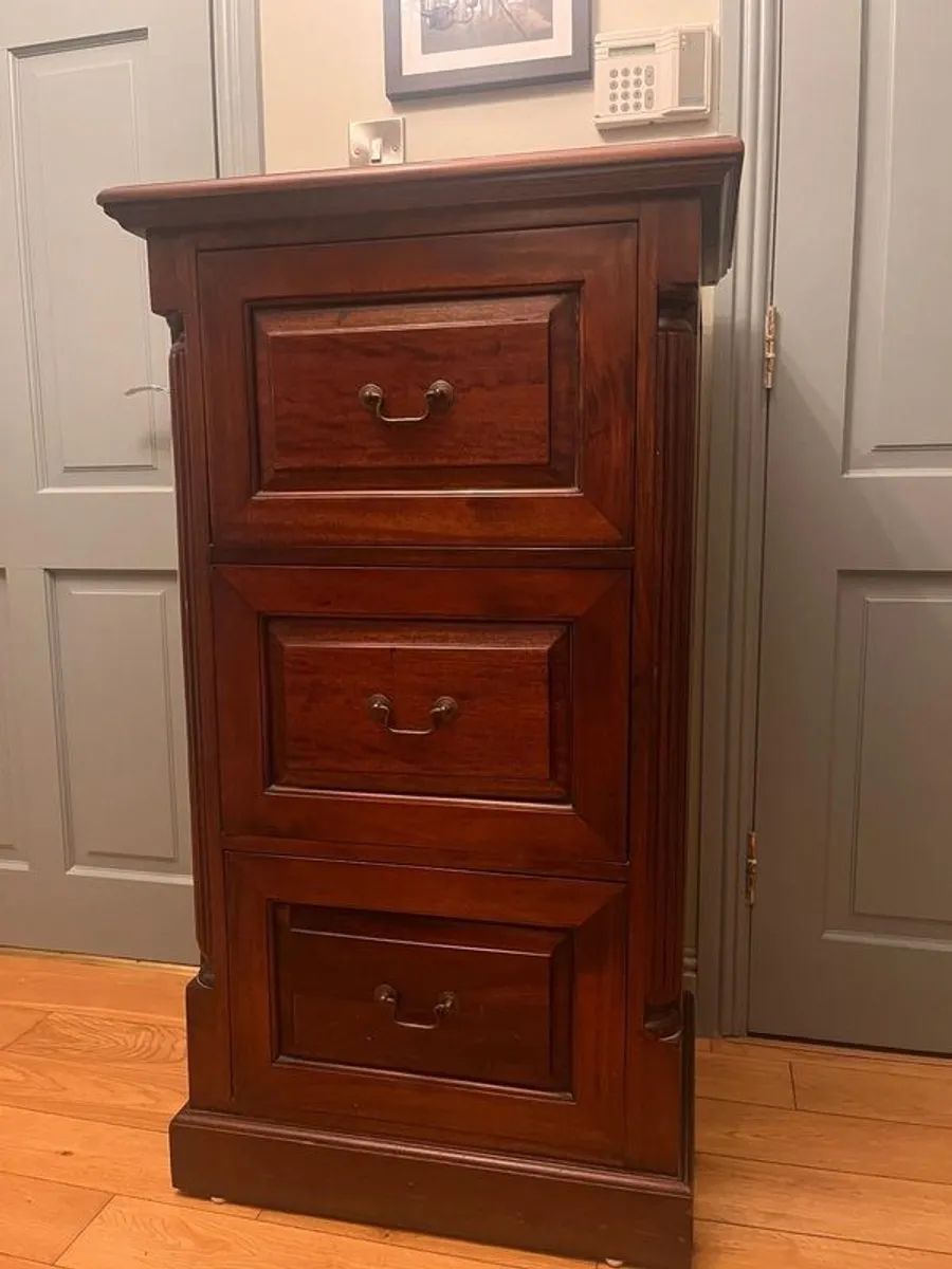 Mahogany filing cabinet - Image 1