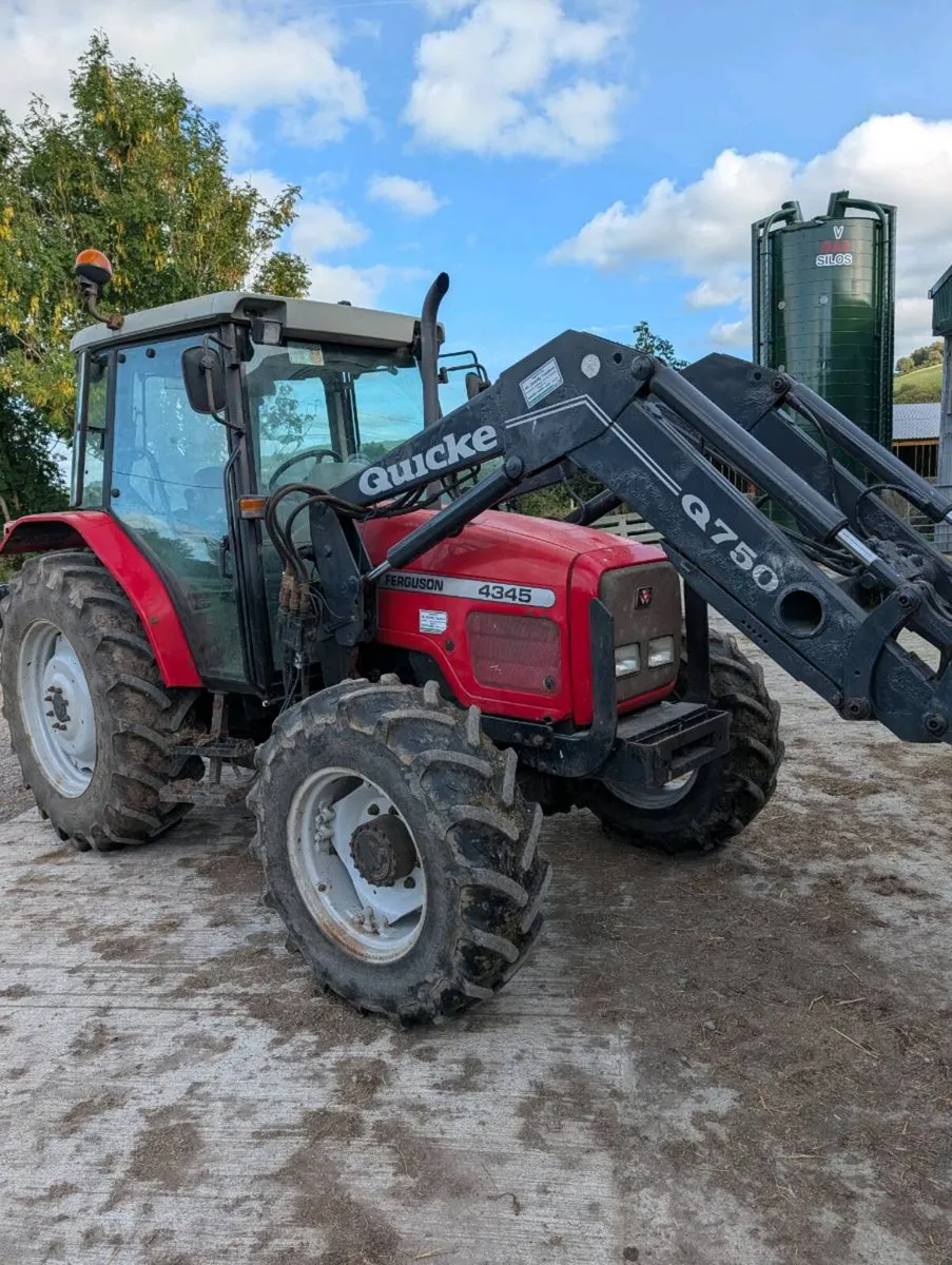 2003 Massey Ferguson 4345 with quickie loader. - Image 1