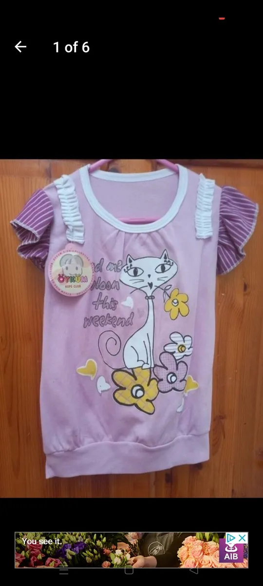 Girls Oykum pink summer T. Shirt New with tags age - Image 1