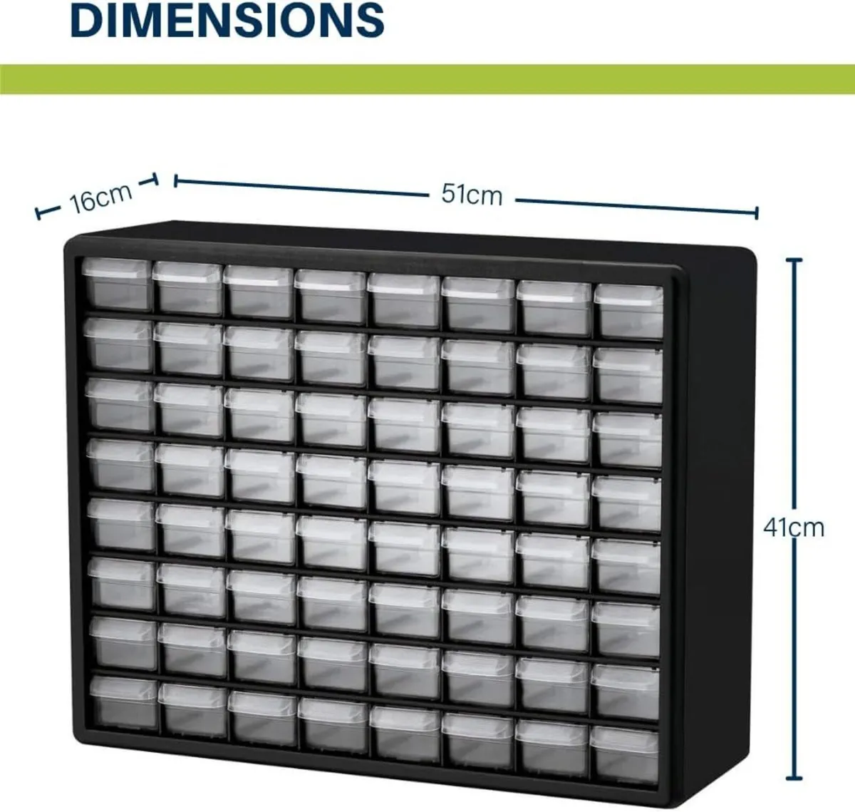 64-Drawer Plastic Drawer Storage Cabinet - Image 3