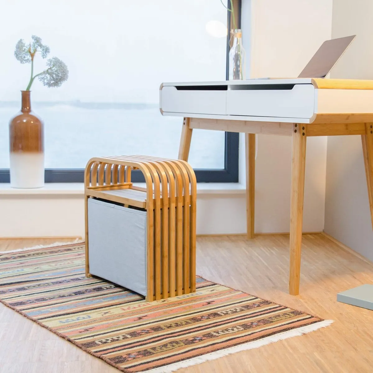 Storage Ottoman Designer Footstool with Box - Image 2