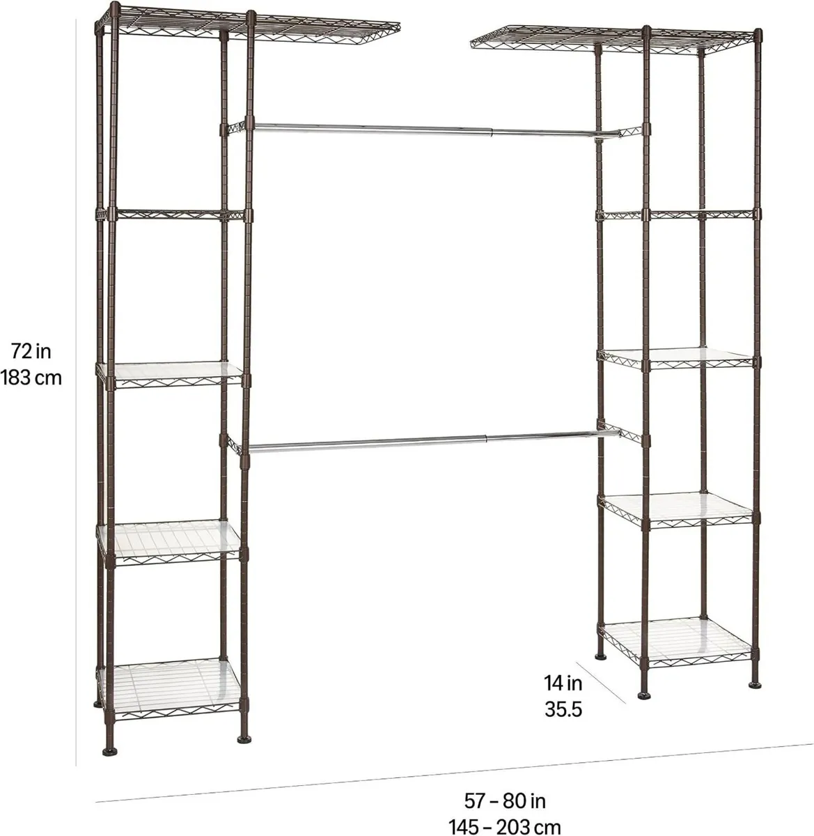 Expandable Wardrobe and Closet Organiser Rail - Image 3