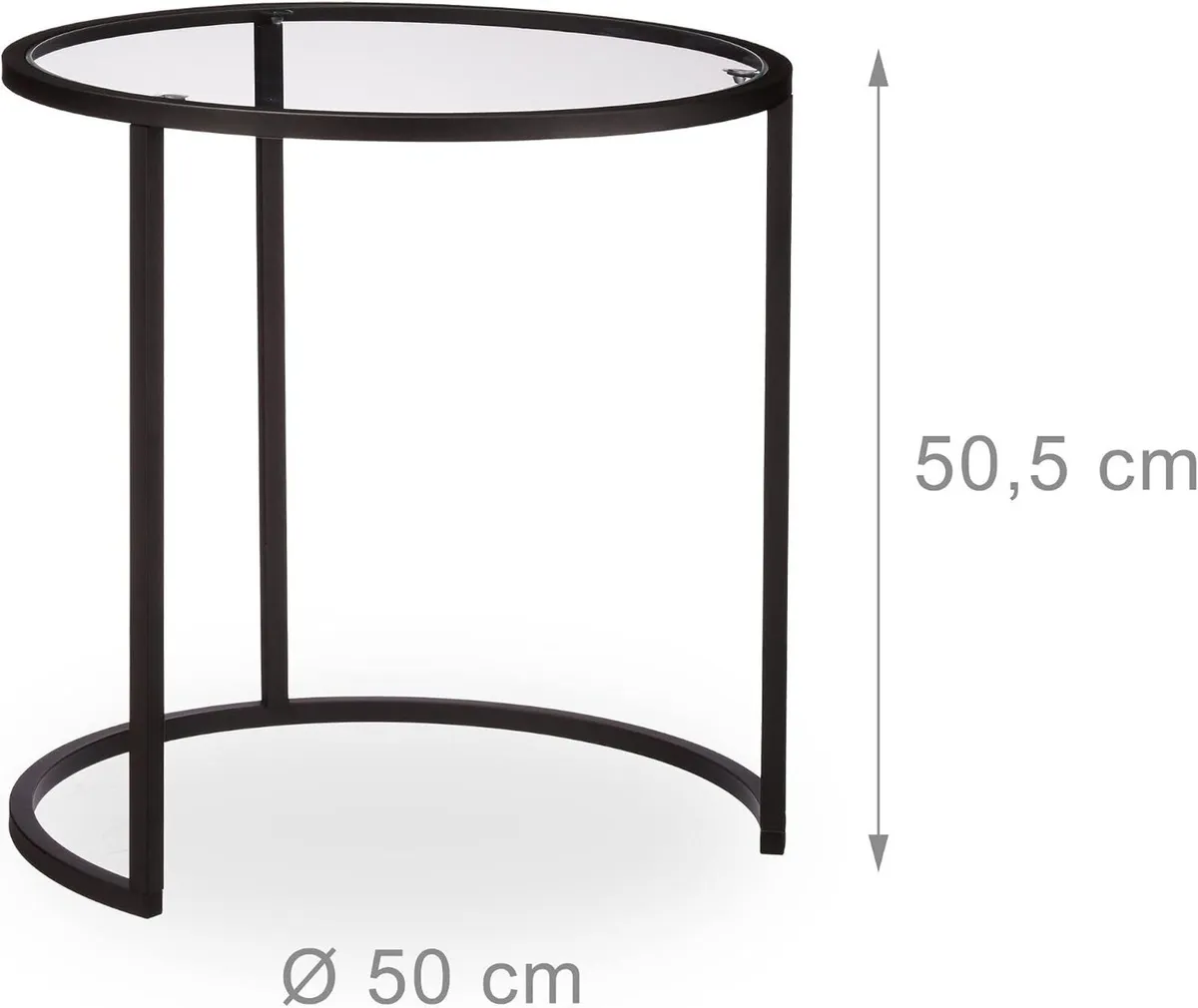 Nesting Tables Coffee Table with Glass Top (Set - Image 3