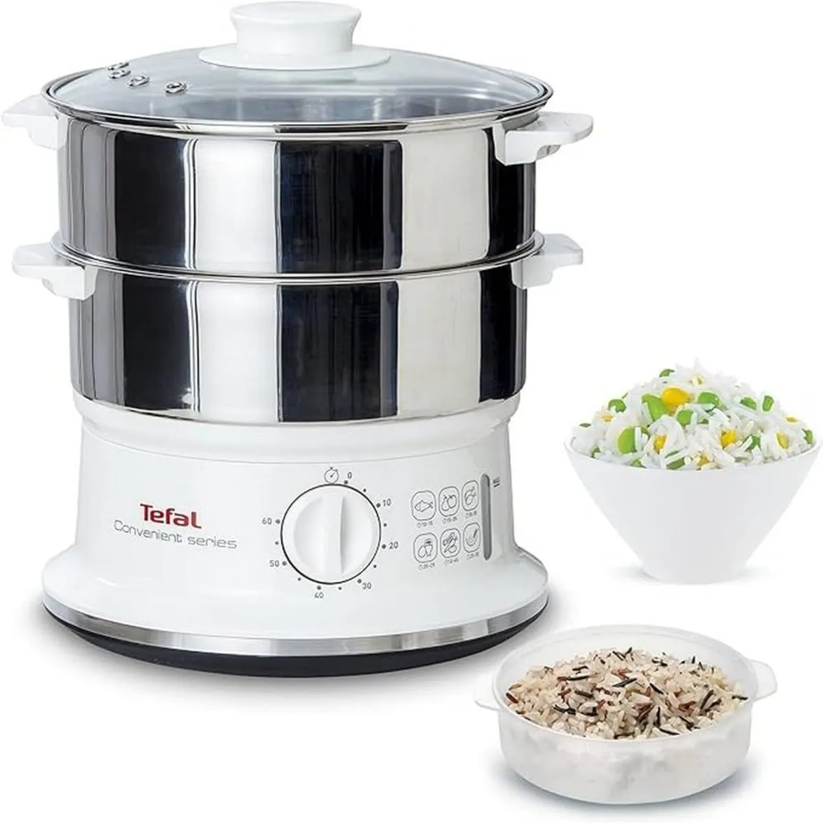 Steam Cooker 2 Stainless Steel Containers - Image 1