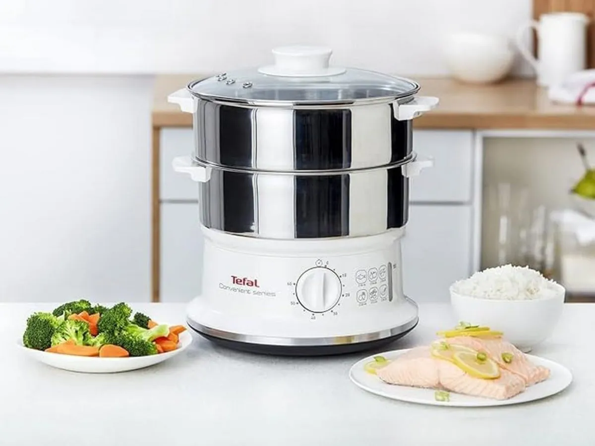 Steam Cooker 2 Stainless Steel Containers - Image 2