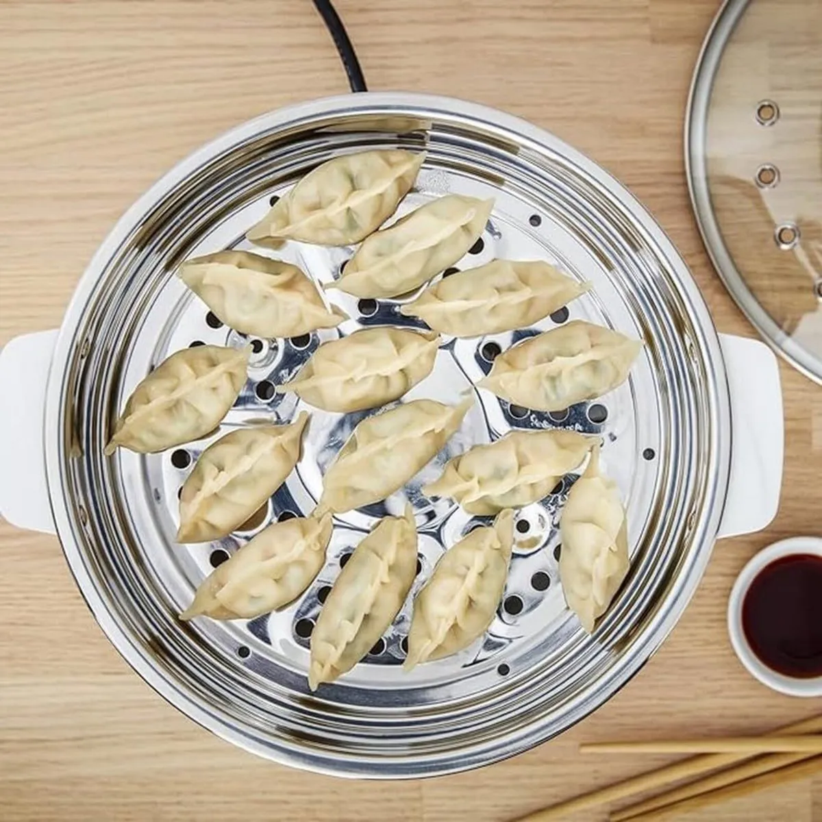 Steam Cooker 2 Stainless Steel Containers - Image 4