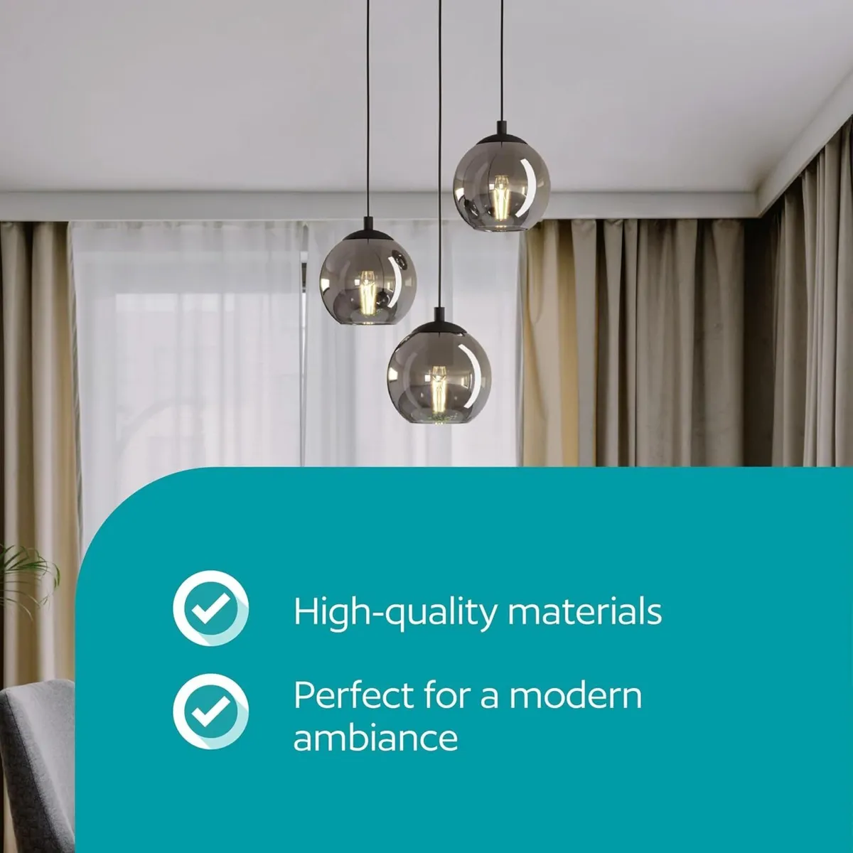 Ariscani Cluster Pendant Lamp 3 Shades Dining Room - Image 2