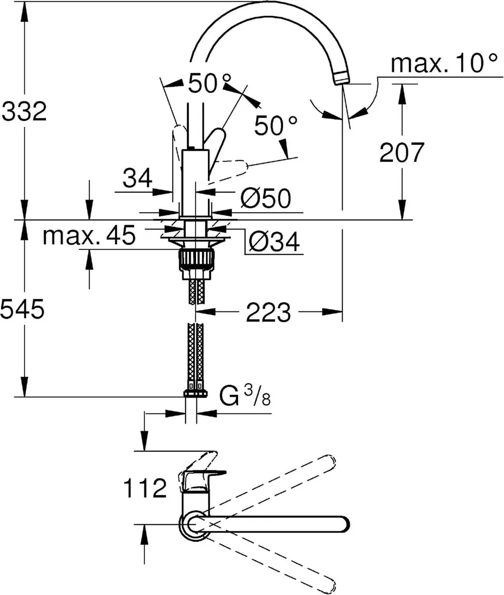 Start Curve Quickfix Single-Lever Sink Mixer - Image 3
