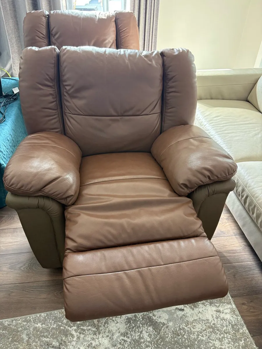 Genuine Leather Recliner Armchairs - Image 4
