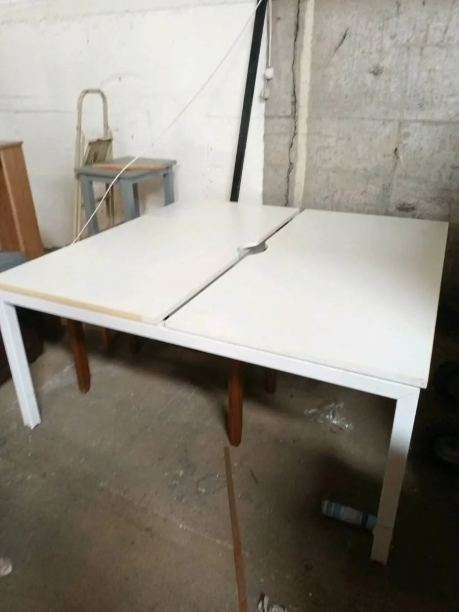 Large Steel Frame Table - Image 1