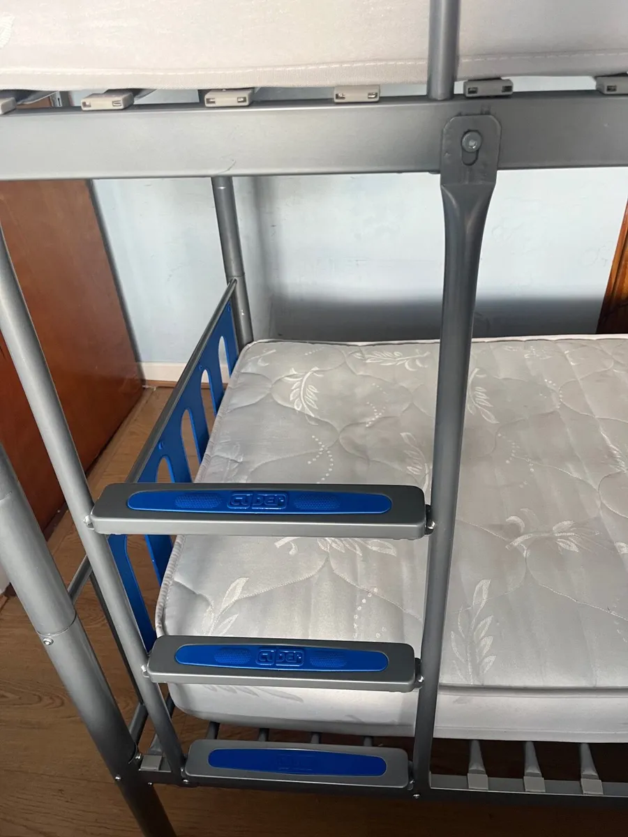 Metal Bunk Bed + 2 Mattresses - Image 3
