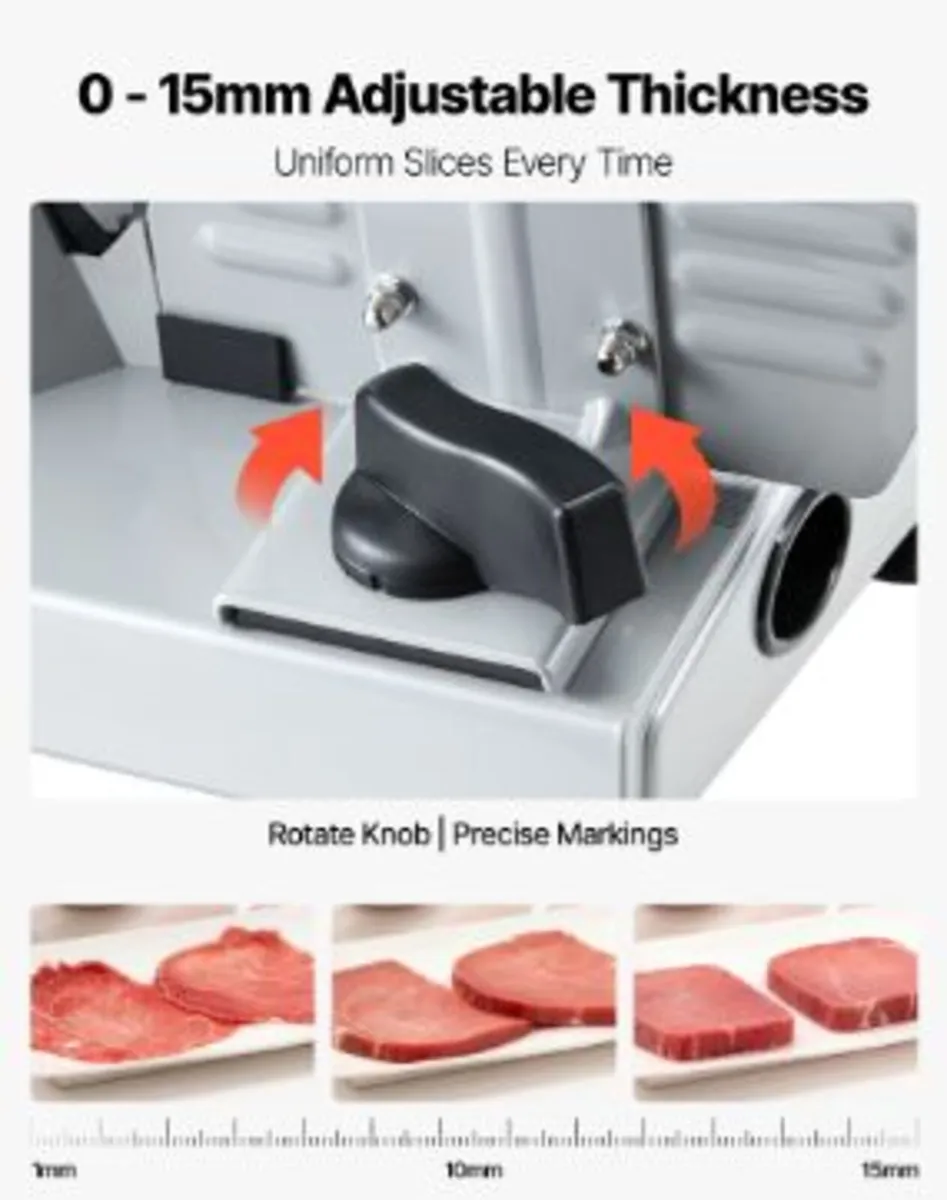 Meat Slicer, Electric Deli Slicer with 190mm - Image 4