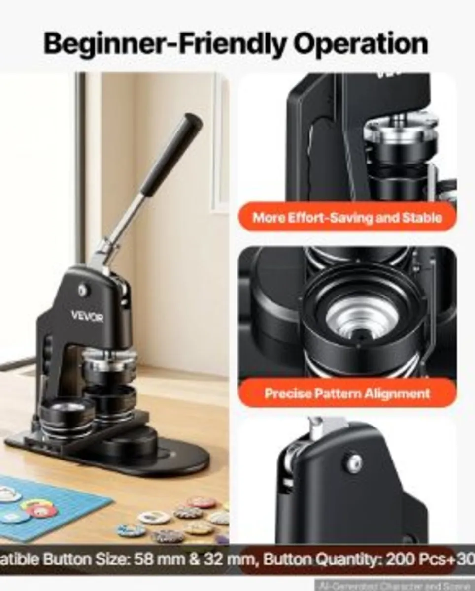 Button Maker Machine, Multiple Sizes - Image 4