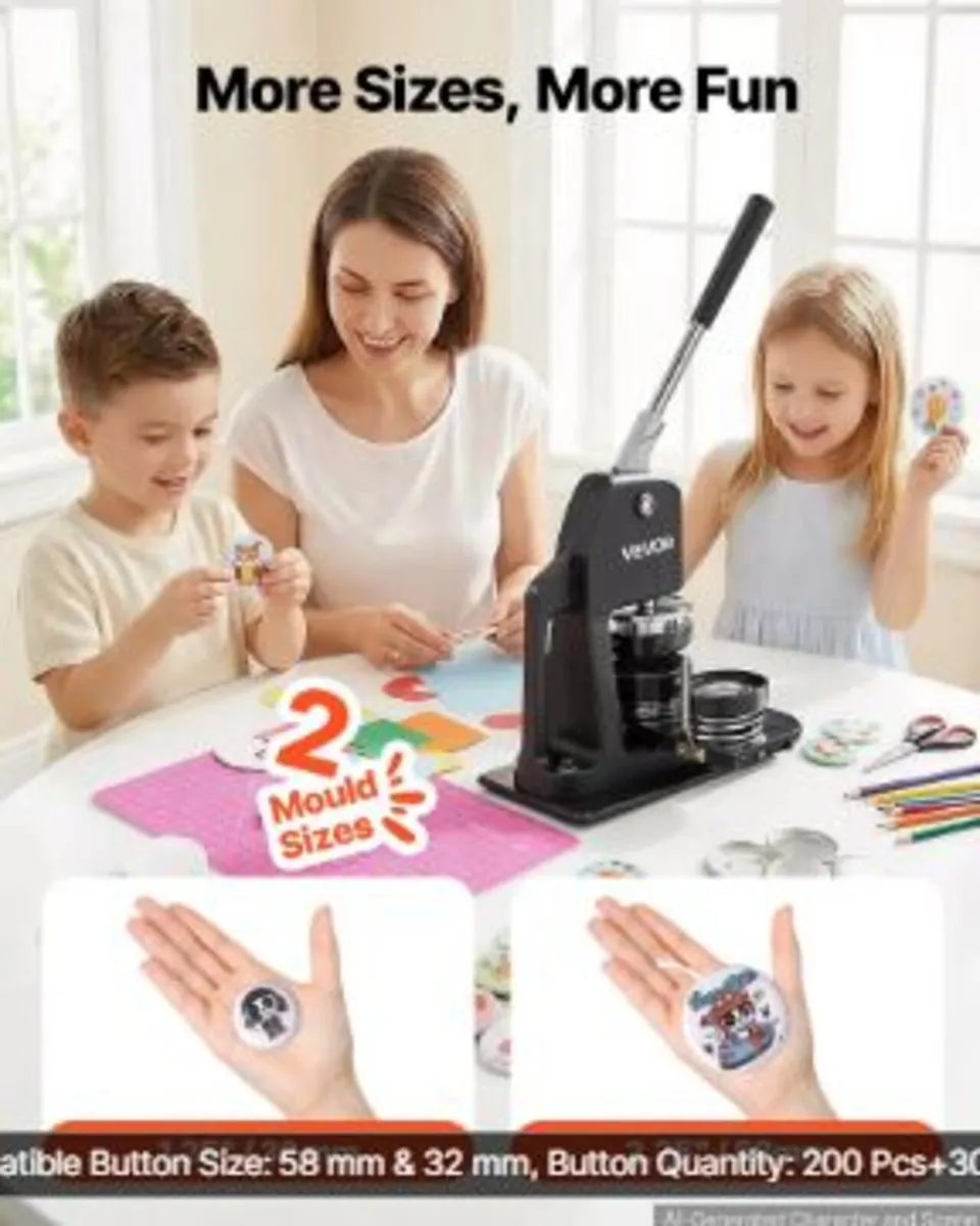 Button Maker Machine, Multiple Sizes - Image 2