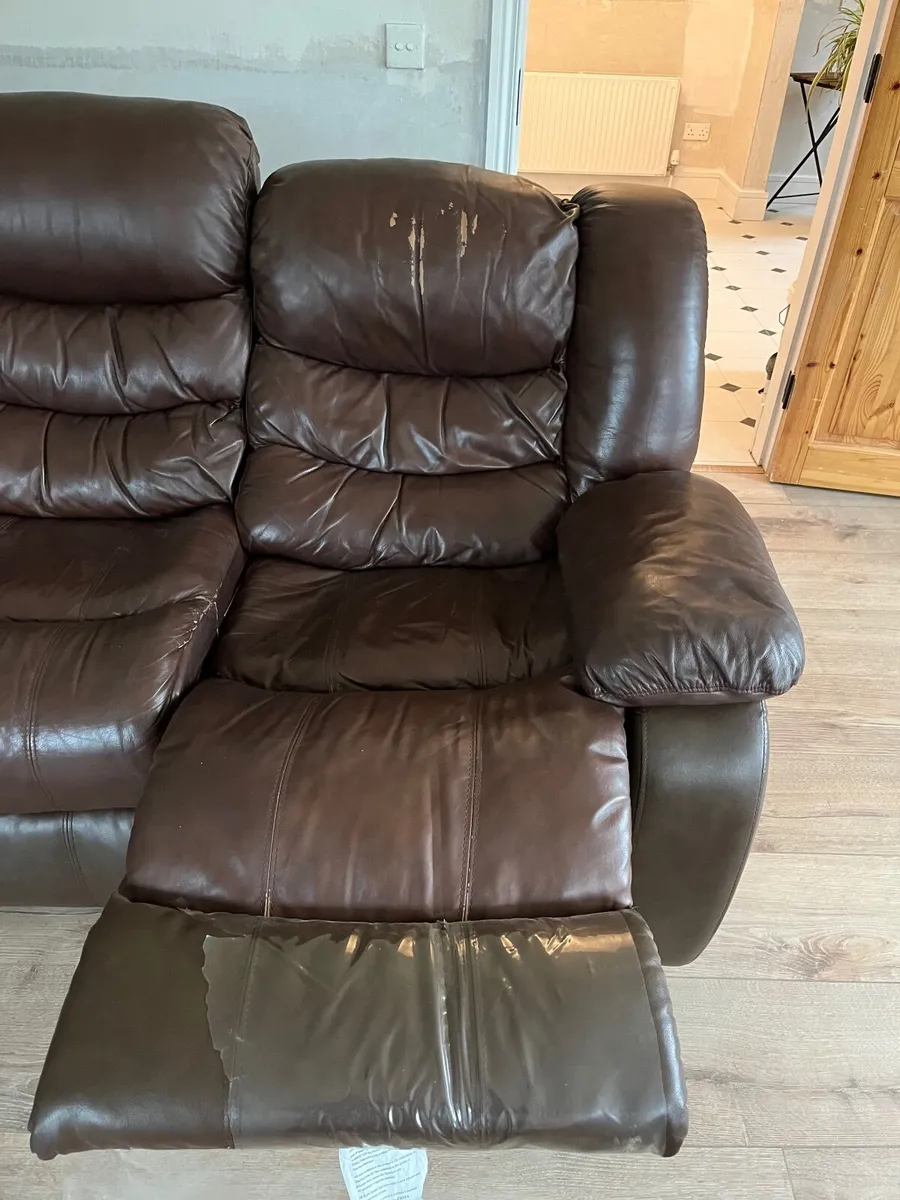Brown Corner Reclining Sofa – €200 - Image 2