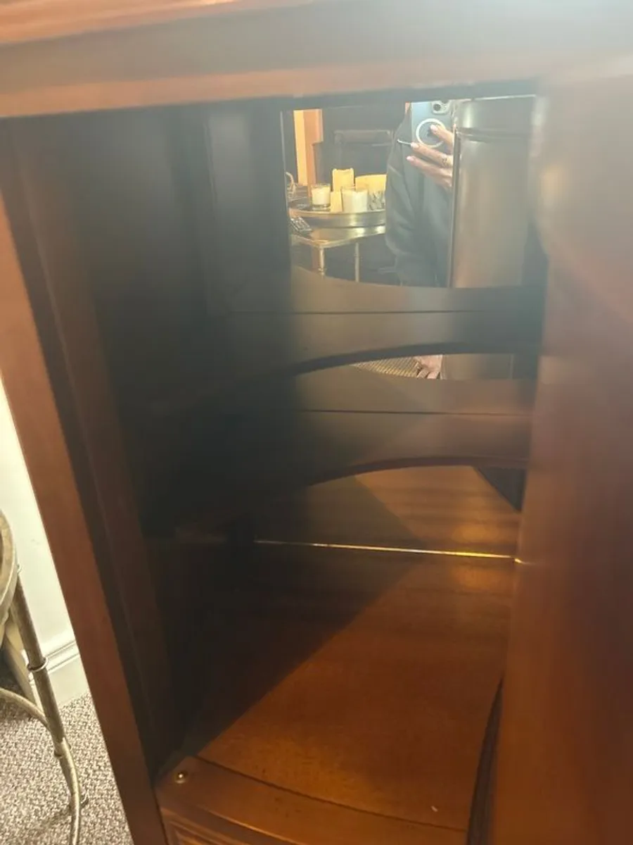 Matching mahogany drinks cabinets - Image 2