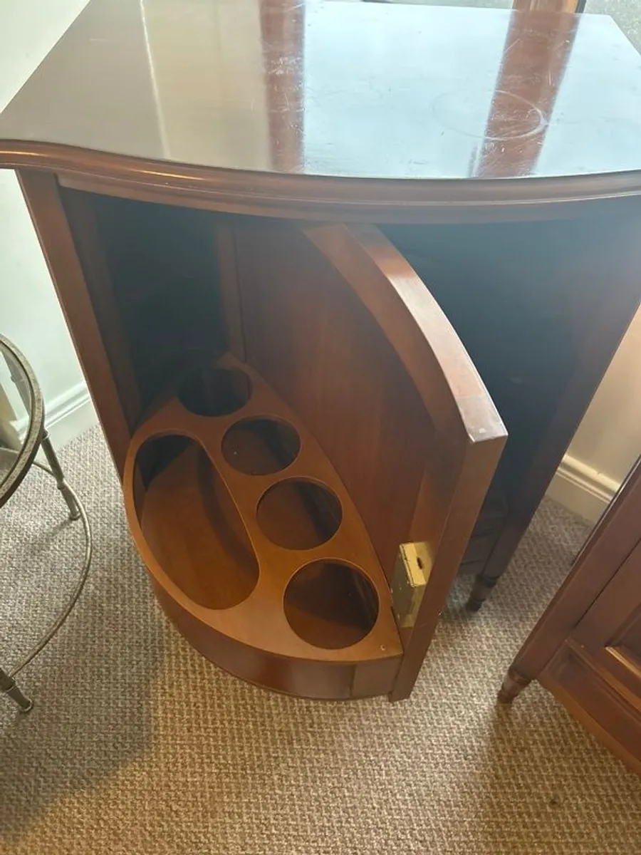 Matching mahogany drinks cabinets - Image 3