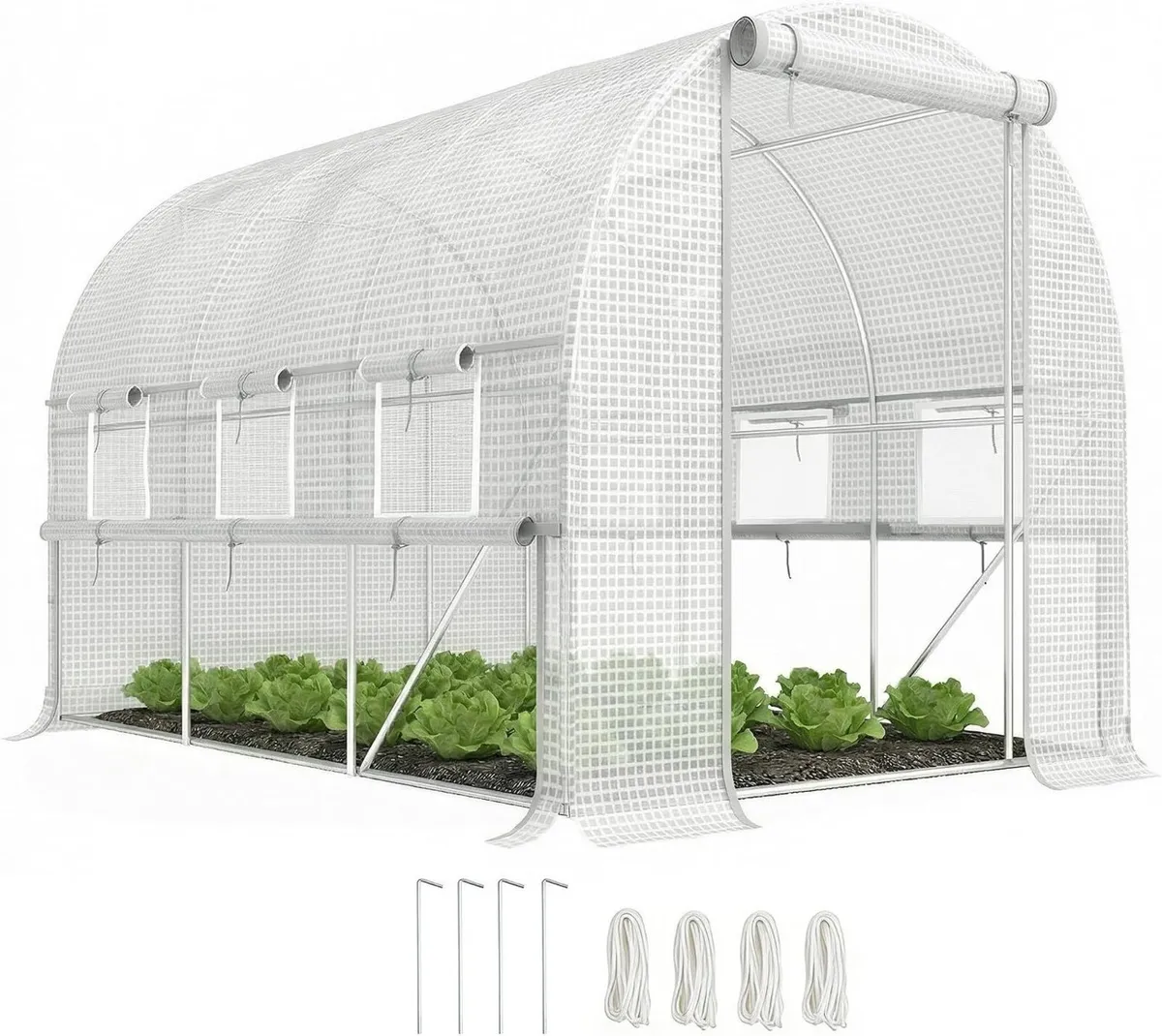 4×3m Large Walk-In Polytunnel Greenhouse - Image 1