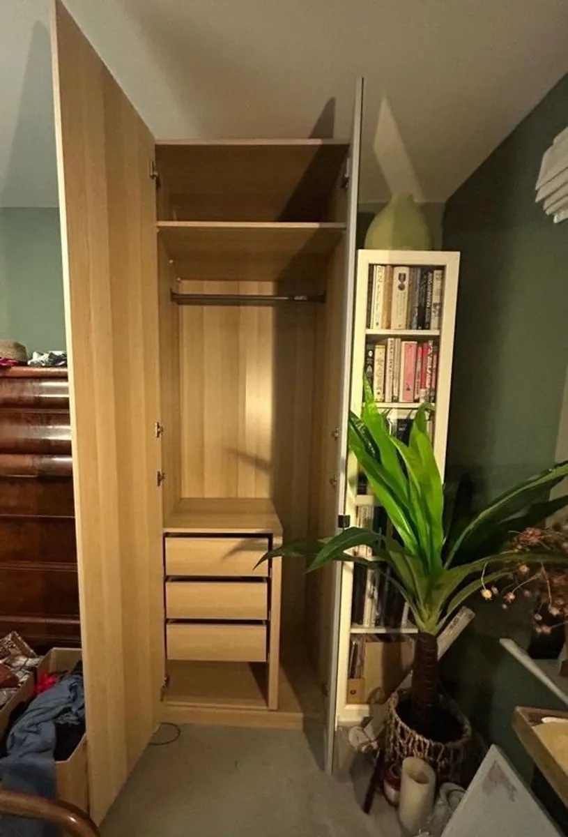 IKEA Pax wardrobe with mirror, shelves and drawers - Image 2