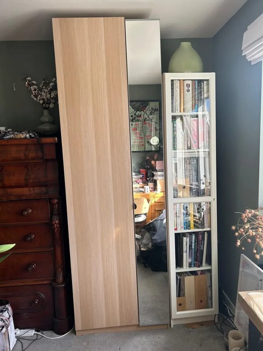 IKEA Pax wardrobe with mirror, shelves and drawers - Image 3