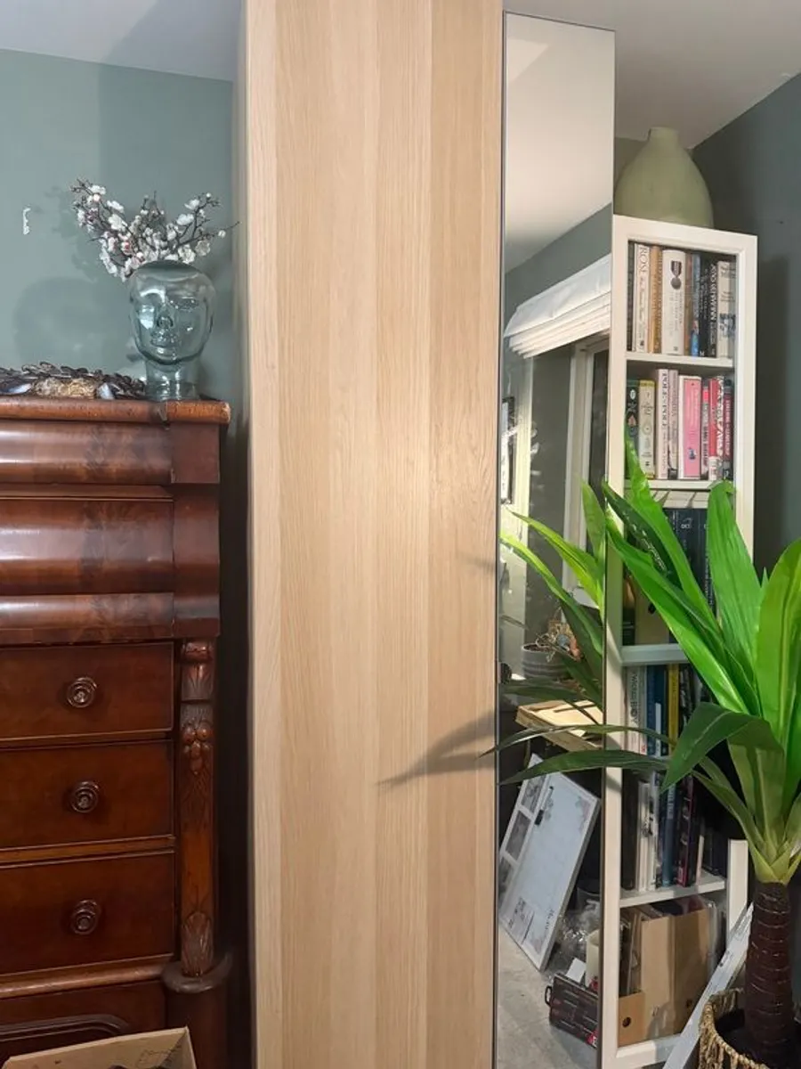 IKEA Pax wardrobe with mirror, shelves and drawers - Image 4
