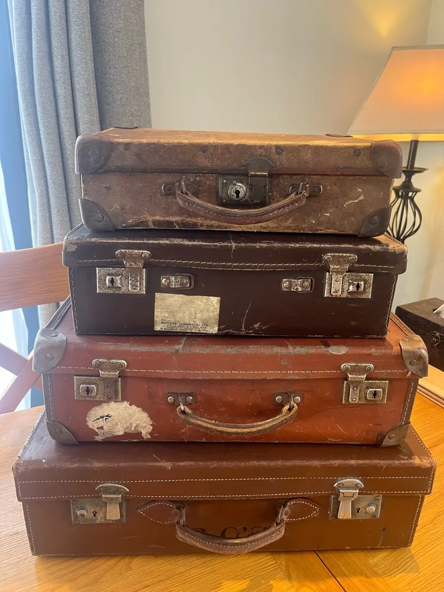 Antique/Vintage Travel Suitcases - Image 4