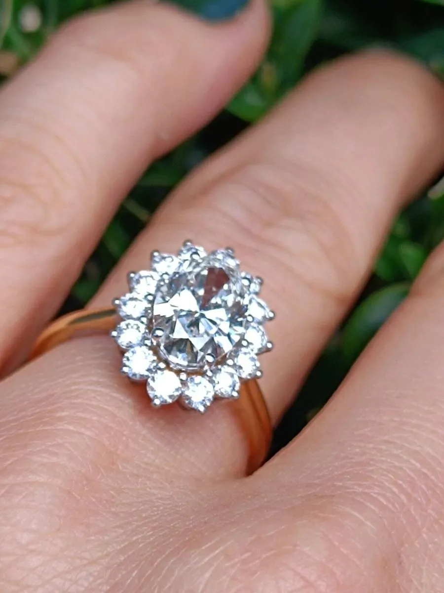 Lab Diamond Ring 2.5 ca , 18k Yellow Gold - Image 4