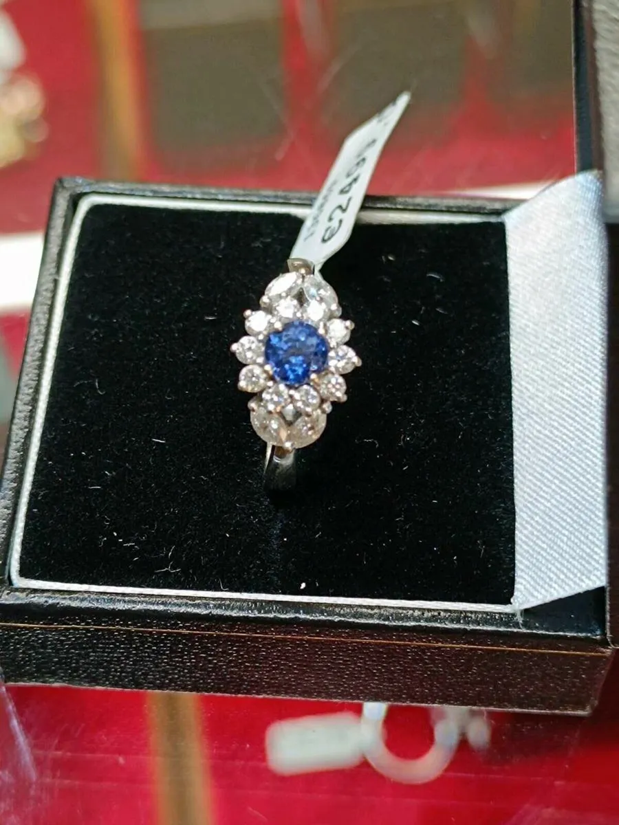 18k gold vintage diamond ring - Image 1