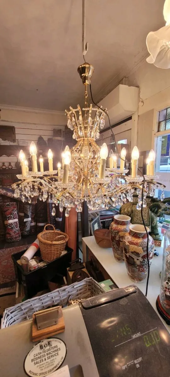 Large French crystal chandalier - Image 1