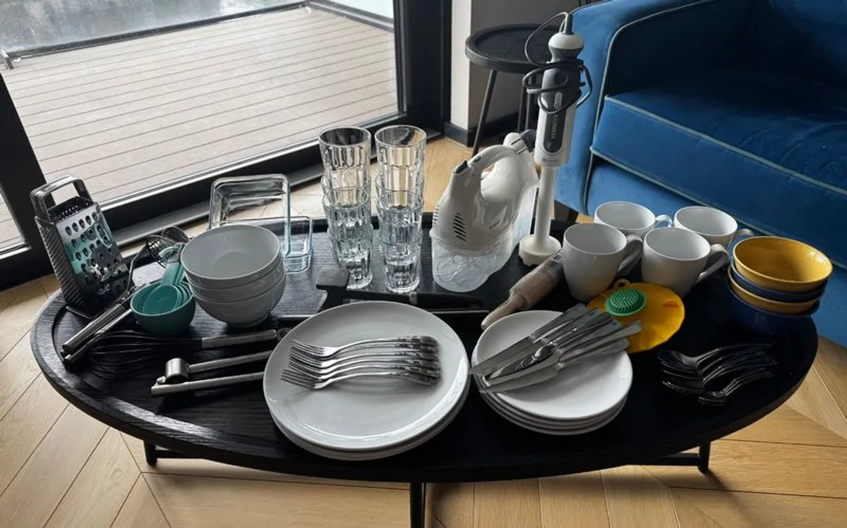 Kitchen Bundle Crockery Glasses Cutlery Utensils Small Appliances - Image 1