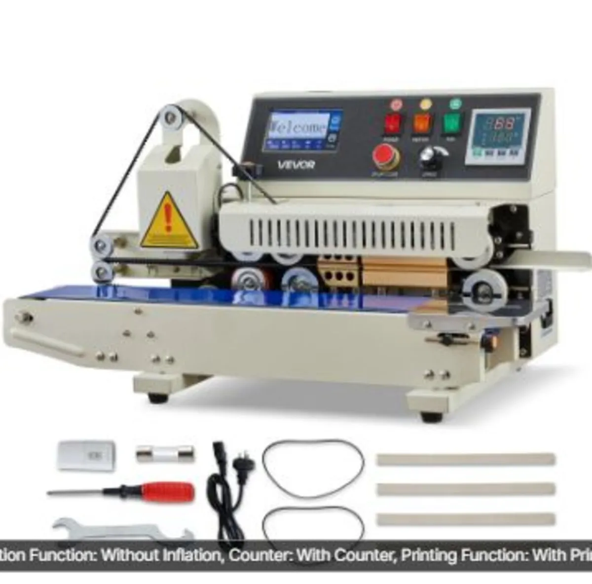Continuous Bag Band Sealing Machine, 6-12 mm Seal - Image 1